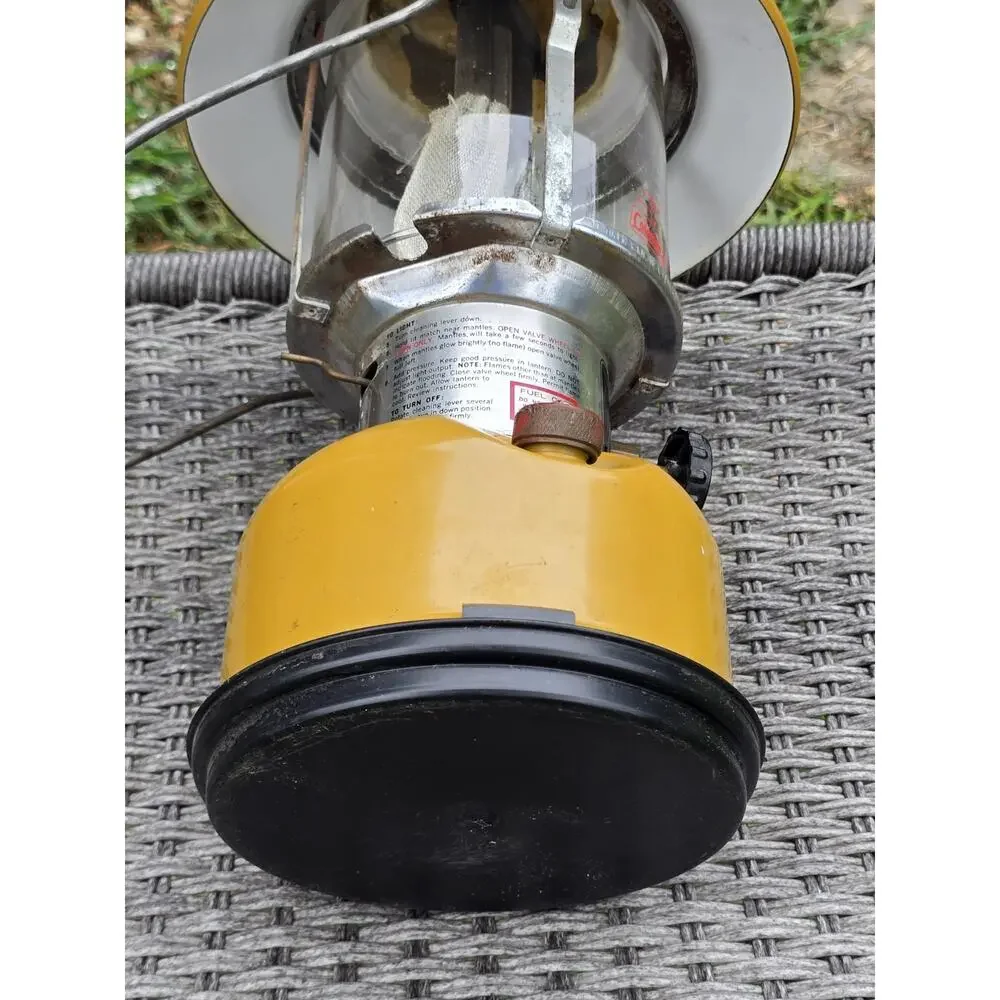 Vintage Coleman 228H Gold Bond Lantern Yellow 2/74 Nice Condition Untested